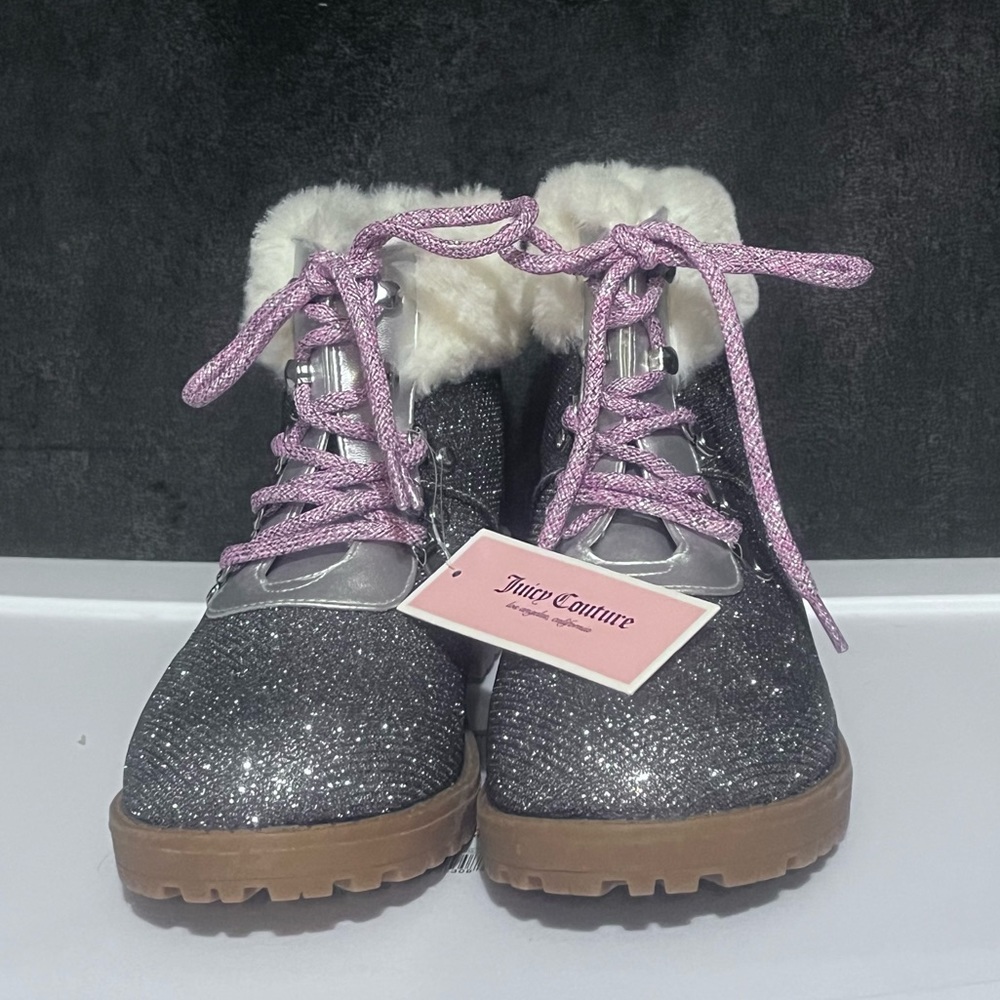 Juicy Couture Fur Glitter Boots